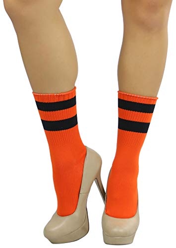 Image of ToBeInStyle Women's Acrylic Ankle Hi With Double Stripe Top Crew Fun Athletic Socks