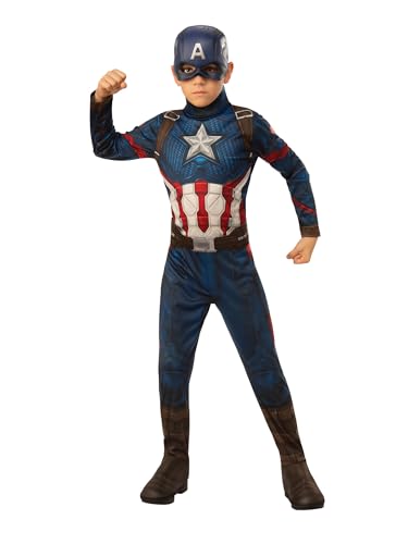Rubie's Offizielles Kostüm Captain America, Avengers Endgame, klassisch, Kindergröße S, 3-5 Jahre, Körpergröße 116 cm