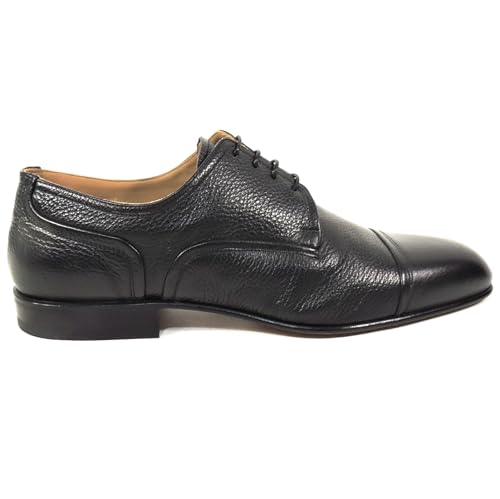 Men's Black Soft Leather Comfort Oxford Shoes, 43 EU4
