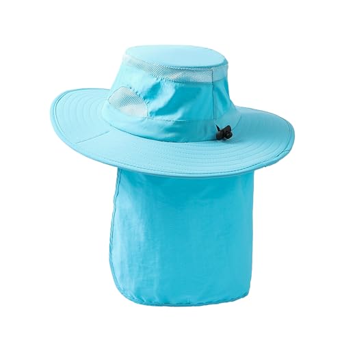 UV Protection Sun Hat with Neck Flap for Men Women, Breathable Hot Weather Work Hat SPF UPF 50+ Sunhat for Fishing, Safari, Outdoor Adventure, Gardening, Camping, Travel, Yardwork, Hiking -  JJZS, JJZS-BUCKET-NF-001