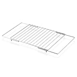 Allstare 304 Stainless Steel Universal Extendable Oven Rack Replacement for GE Samsung LG Frigidaire Whirlpool Electrolux Kenmore Maytag Oven Parts Adjustable Wire Racks Adjust from 17.3-25.6’’ Wide