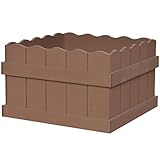 Hochbeet Compact Bausatz Witterungsbeständig Pflanzengefäße Frühbeet Kräuterbeet Gemüsebeet Pflanzkübel Pflanzkasten für Garten Balkon und Terrasse, WPC 40x40x25 cm Braun