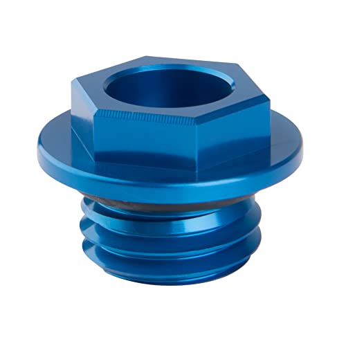 Bouchon d'huile bleu Tusk en aluminium anodisé pour Yamaha YZ250 YZ125