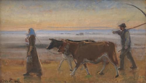 Tableau Impressions d'art Mural Animaux Michael Ancher poster vintage décoration 60x90cm