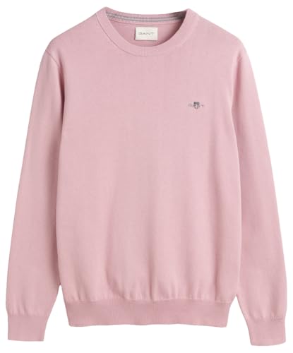 GANT Herren Classic Cotton C-Neck Pullover, Dusty PINK, Large