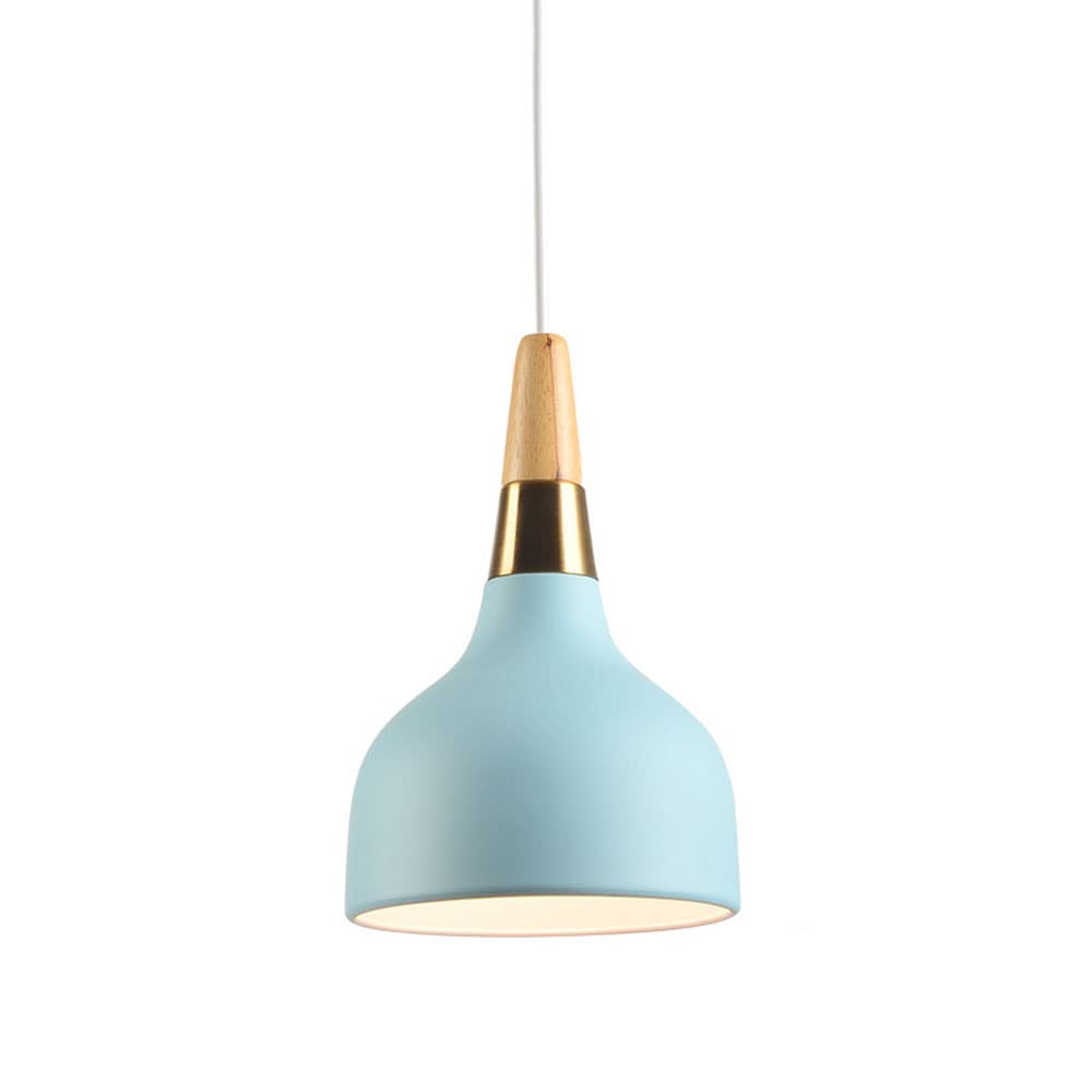 Lampa LED, żyrandole, drewniana lampa sufitowa, wisząca oprawa oświetleniowa, wisząca lampa stołowa do kuchni, sypialni/zielona/niebieska