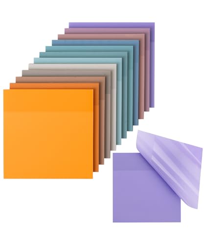 Mr. Pen- Transparent Sticky Notes, 3" x 3", 12 Pads, 600 Sheets