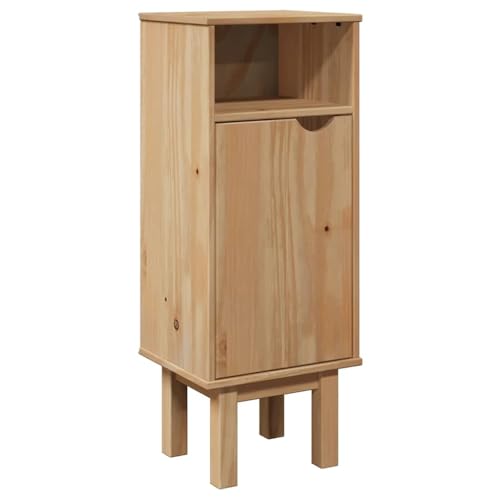 Eleganz Mueble de baño OTTA 35 x 30 x 90 cm de madera maciza de pino con acabado de cera de miel, elegante juego de muebles de baño para espacios pequeños