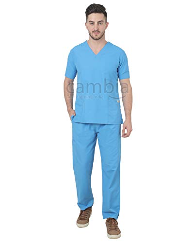 Image of Cambia Scrub Suits for Doctors Men /OT Dress Unisex (XXXXL, Blue)