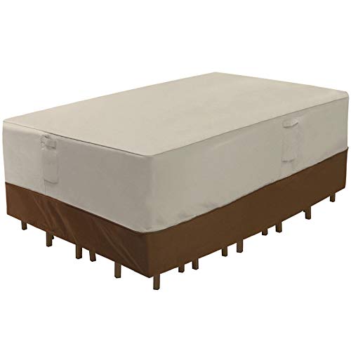 SONGMICS Rectangular Patio Table and Chairs Set Cover Heavy Duty Waterproof Outdoor Furniture Set Cover 128