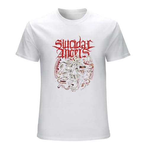Photo de Men's Limited NWT Suicidal Angels Greek Thrash Metal Band Music Retro T-Shirt White XL