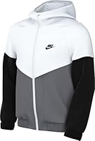 Nike Unisex Kinder Sportswear Windrunner Repel-jacke Mit Kapuze Für Ältere Jacket, White/Smoke Grey/Black/Black, 14-15 Jahre EU