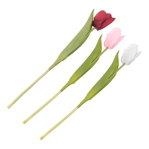 Toddmomy 3 Piezas Tulipán De Simulación Tulipanes Falsos Realistas Ramo De Tulipanes Falsos Tulipanes De Plastico Tallo De Tulipán Home Decor Plantas Falsas Ramo Falso Toque Tela De Seda