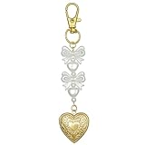Agromusk Golden Pearl locket keychain