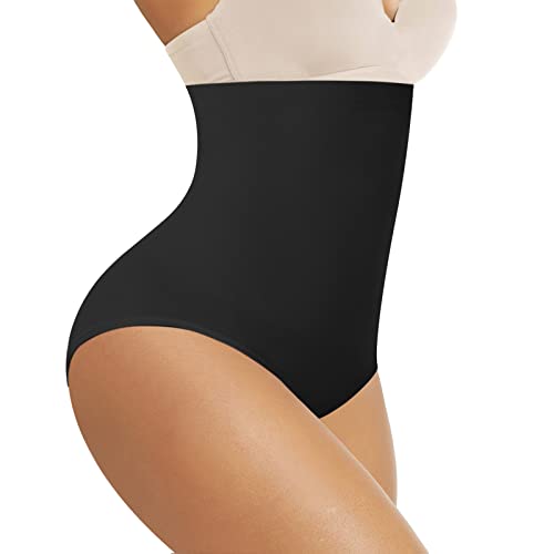 Image of Werena Tummy Control Shapewear Underwear for Women High Waisted Body Shaper Panties Shaping Briefs(#03 Black(seamless),Small)