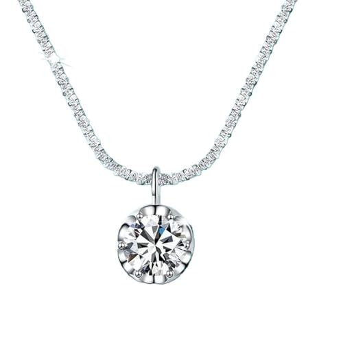 Collares de moissanita y plata 925 con acabado de alta joyer&iacute;a