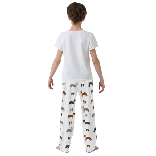 Boys' Pants Dog Border Collie Cute Animal Long Bottoms Jogger Pants Elastic Waist Trousers with Pockets S-XL3