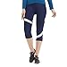 Santic Pantalon Cycliste Femme Rembourré 3/4 Pantalon Velo Cyclisme Longues avec Coussin Bleu foncé EU XXL