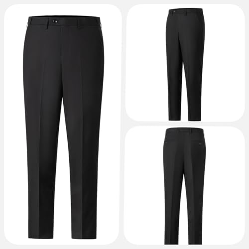 SevenBoy Mens 3 Piece Suit Shawl Lapel Blazer Vest & Pants Set Stretch Polyester Business Casual Suits4