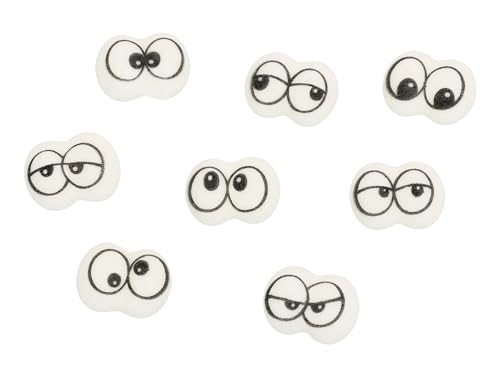 Tortendekoshop Ojos de cómic de azúcar, 24 unidades