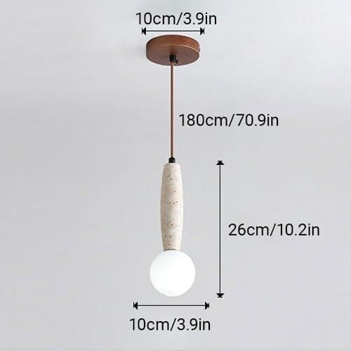 Pendant Light,Stone Globe Glass Hanging Lamp Kitchen Island Lighting Fixture Ceiling Suspension Lamps for Dining Table Bedside Cafe G9 Droplight [5]