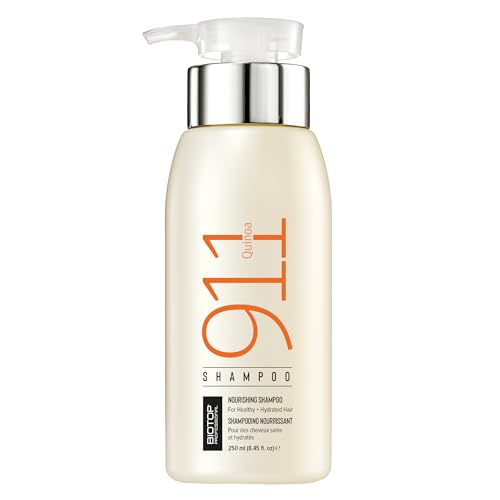 Biotop Professional 911 Quinoa Shampoo for Women & Men - Sulfate Free Nutritive Shampoo with Argan Oil - Made with Quinoa Protein for Dry, Lifeless, and Damaged Hair (8.45 fl oz/250ml)