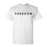 American Patriotic Freedom Unisex T-Shirt Inspired by Charlie Kirk Graphic Logo Tee 1st Amendment Free Speech Casual Patriot (US, Alpha, Large, Regular, Regular, White)