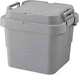 リス(RISU) 収納ボックス スタッキング トランクカーゴ 30L グレー 日本製 TC-30S コンテナ ボックス スタッキング 屋外収納 キャンプ 防水 GHON104