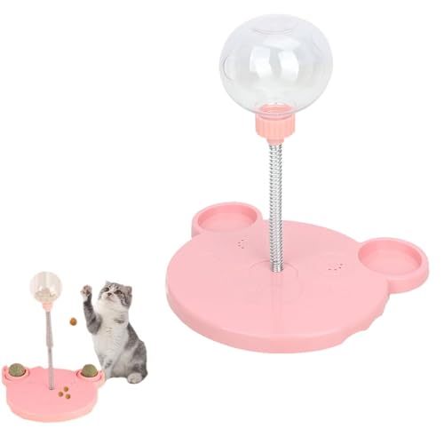 Amebleak Futterball für Hunde Interaktive Spielzeug, Wackelndes Hunde Leckerli Spielzeug, Fördert Gesunde Essgewohnheiten Und Mentale Stimulation (Rosa)