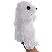 Plush Seal Hand Puppets Stuffed Ocean Animals Toys for Kids Imaginative Pretend Play Storytelling White