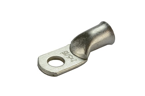 Temco 25 Pack Tinned Copper Welding Battery Cable Ends, Lugs Terminal 2 Awg 5/16" Hole - Marine Grade (6 Awg To 1/0 Awg Options Available) #TOP2