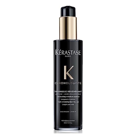 Kérastase Leave-in Chronologiste Protetor Térmico Thermique Régénérant, Todos os tipos de cabelos, Regeneração, Ácido Hialurônico, Abyssine, Vitamina E, Carvão, 150 ml