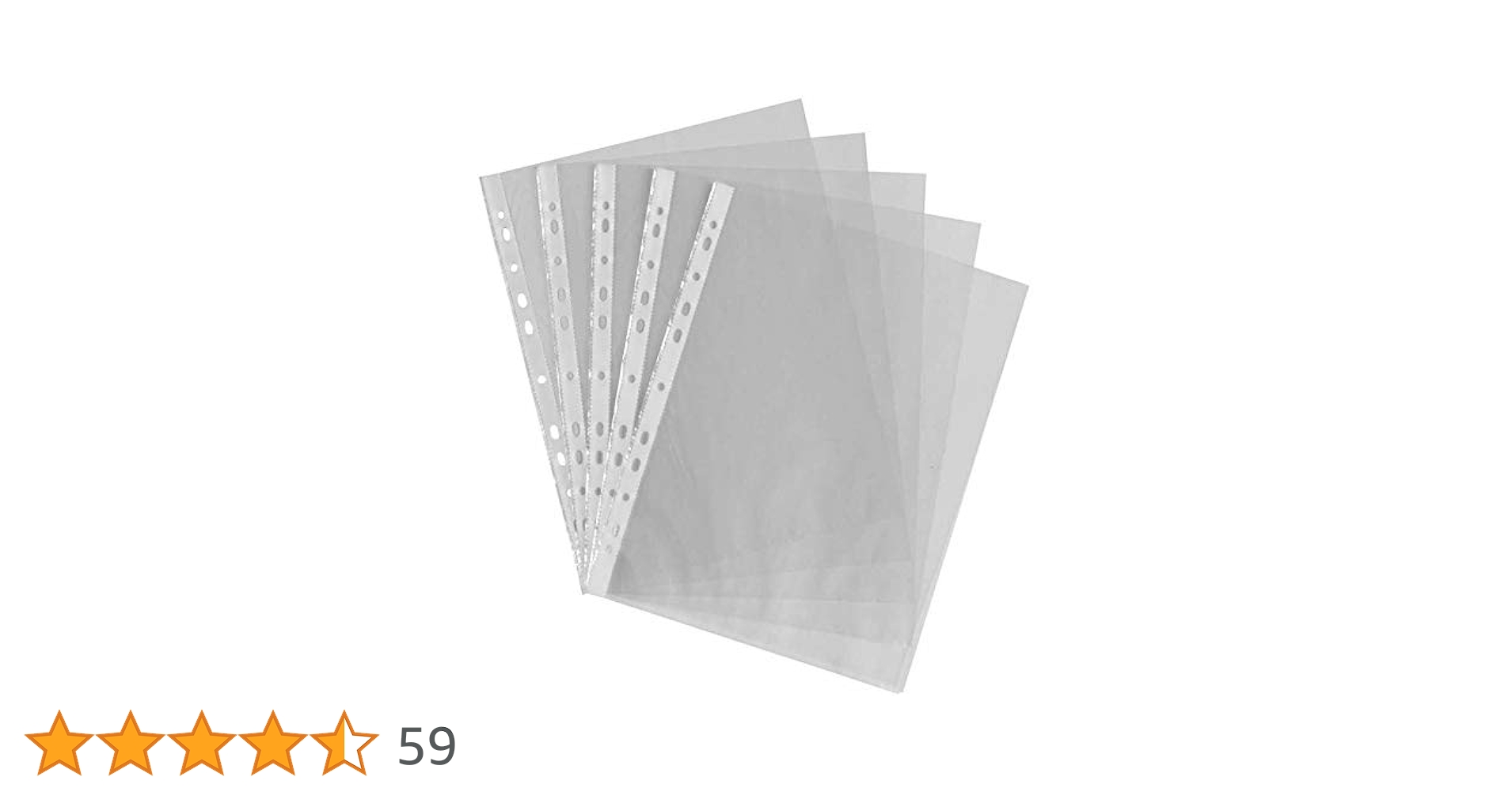 100 Clear Plastic A4 Poly Punched Pockets Strong Filing Wallet Sleeves Protector | UK