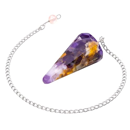 Image of Dreamy Amethyst Pendulum Dowsing Tool - Natural Crystal Pendulum for Spiritual Guidance - Premium Dowser Pendulum for Accurate Divination and Energy Healing - Perfect for Energy Healing