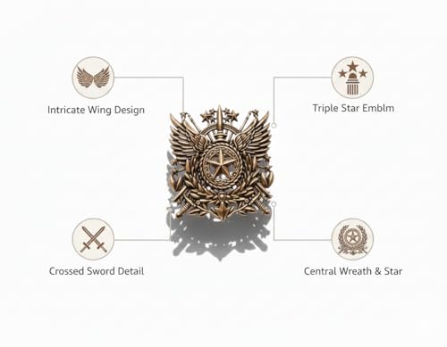 Image of Antique Gold Brooch Pin for Men Women Vintage Saree Blazer Coat Lapel Fashion Jewellery