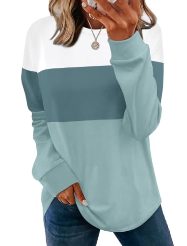 Sweatshirt for Women Cozy Sweater Pullover Business Casual Outfits Fall L