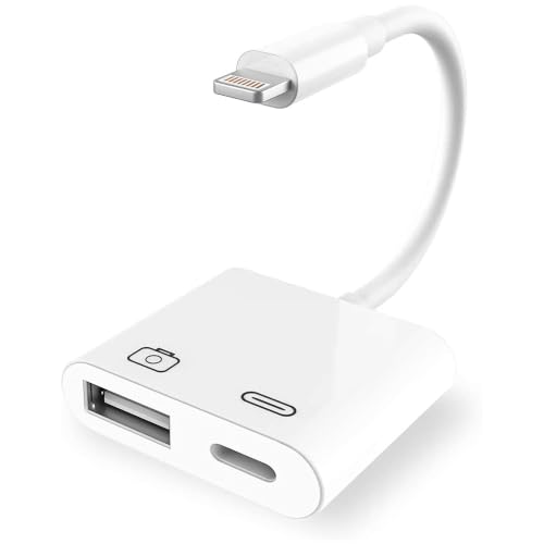 Image of Sounce Lightning to USB Camera Adapter with Charging Port, 2-in-1 OTG Reader for 12 /12 Pro /11 /X /XS /8 /7, Supports Flash Drive, Card Reader & MIDI Keyboard