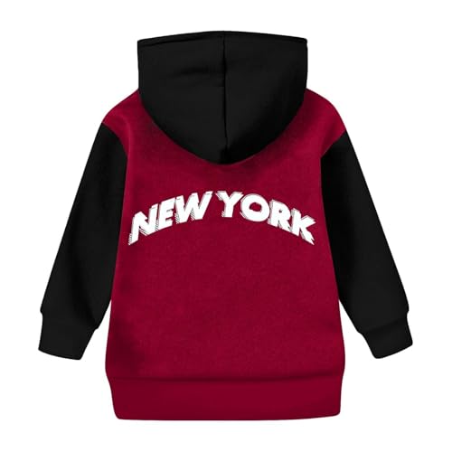 Girls 2 Piece Outfits Sweatsuit Set New York Letter Print Pullover Hoodie Sweatshirt Jogger Sweatpants Fall Clothes 4-14Years4