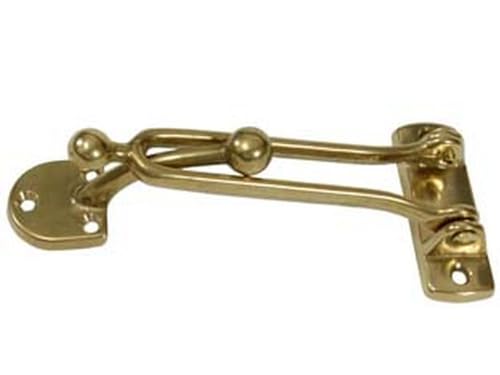 3PZ FERMAPORTE CON GANCIO IN OTTONE LUCIDO - mm.130x60h.