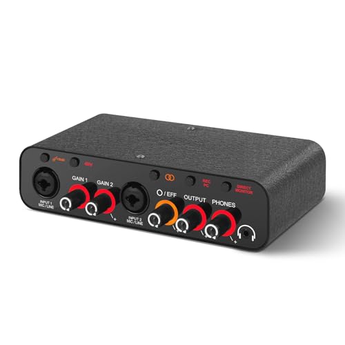 XTUGA Audio-Interface für Aufnahme und Streaming, USB-Soundkarte mit zwei XLR-Eingängen, 32-bit 384KHz, High-Fidelity-Soundkarte, Q26 XTUGA Audio-Interface für Aufnahme und Streaming, USB-Soundkarte mit zwei XLR-Eingängen, 32-bit 384KHz, High-Fidelity-Soundkarte, Q26