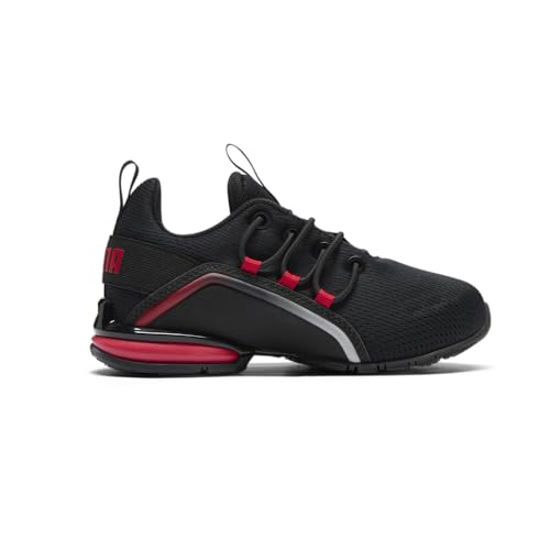 PUMA Kids Boys Axelion Mesh Fade Lace Up Sneakers Shoes Casual - Black, Red