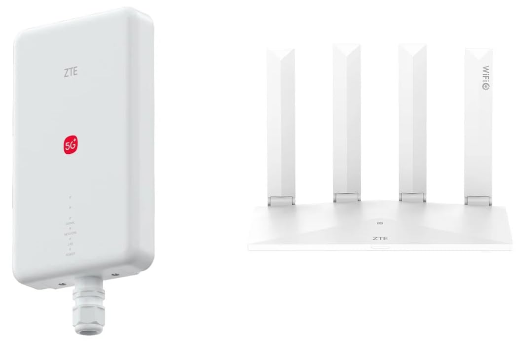 ZTE G5 Max MC7510 + T3000 WiFi 6 Outdoor 5G Router con antenna