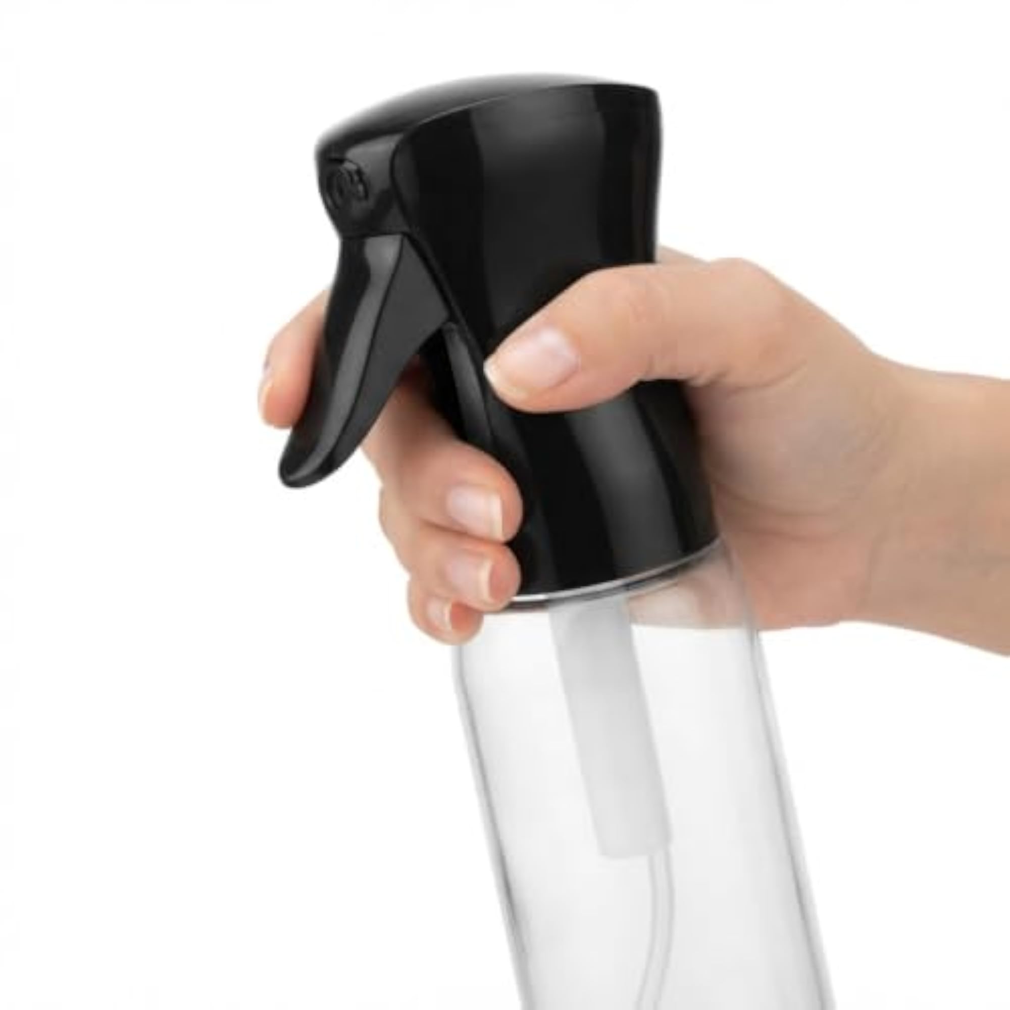 Continuous Fine Mist Spray Bottle, Clear with Black Trigger