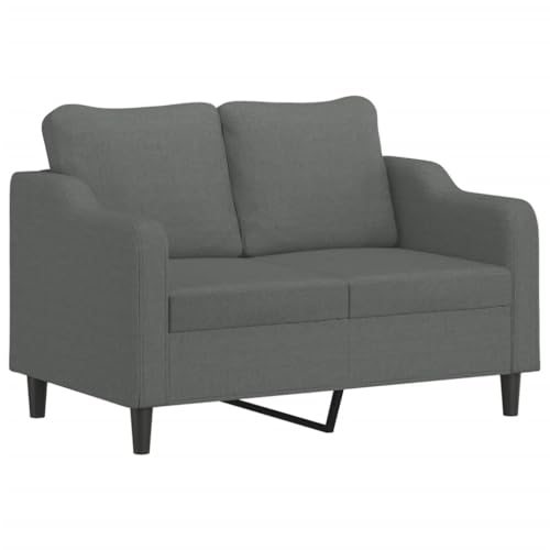Gecheer 4-TLG. Sofagarnitur Sessel Couch Sofa Wohnzimmersofa Couchgarnitur Designsofa Sitzmöbel Polstermöbel mit Kissen Dunkelgrau Stoff – Bild 5