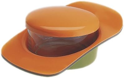 Robex Cheese or Sugar Bowl with Glass Container, Orange