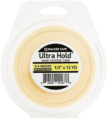 Walker Tape Ultra Hold Tape Roll 1/2 x 12 Yards for Wig Installs, Lace Systems, Toupee Applications, Hair Prep and Adhesive Strips Offering Maximum Hold, Strong Tackiness and Semi-Dull Low-Visibility