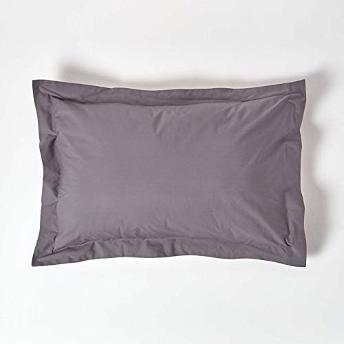 HOMESCAPES Navy Blue Pure Egyptian Cotton Oxford Pillowcase Standard Size 200 TC 400 Thread Count Percale Equivalent Pillow Case