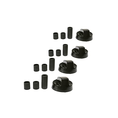 SOS ACCESSOIRE - SOS Accessoire Lot de 4 manettes noires universelles pour Four, cuisinière 21815