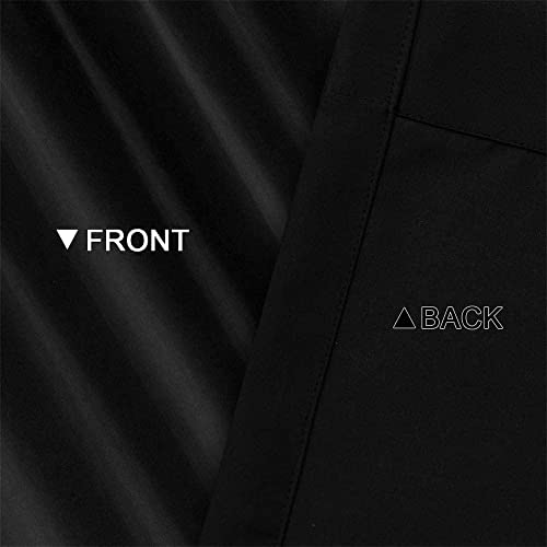 Hofamplly Blackout Window Curtains 102 Inches Long, Black Rod Pocket Room Darkening Curtains, Polyester Noise Reduction Curtains & Drapes For Bedroom, Living Room,2 Panels 52" W X 102" L #TOP1