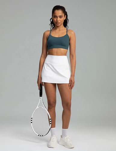 Image of Colorfulkoala Women's Dreamlux Y Back Sports Bra Low Impact Padded Workout Top with Built in Bra A-C Cups